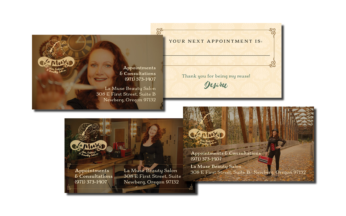 MM – La Muse Beauty Salon Appointment Cards